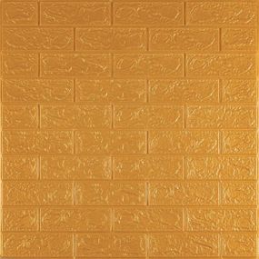 3D панель самоклеюча цегла Золота 700х770х3мм (011-3) SW-00000676
