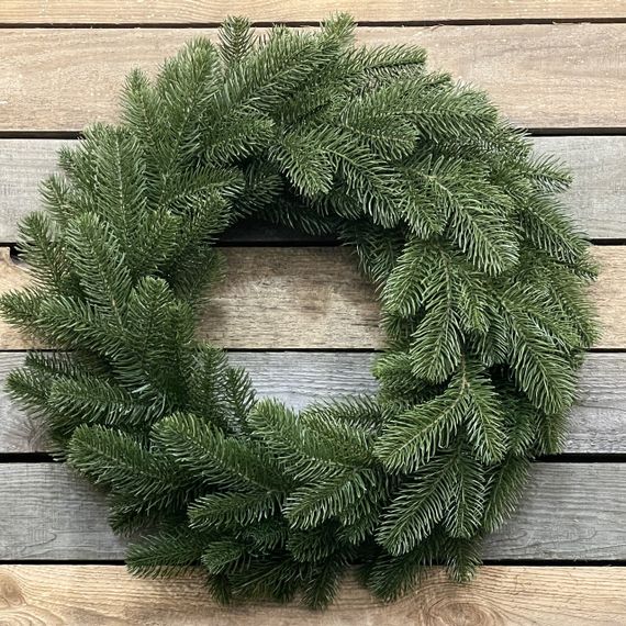 Вінок новорічний різдвяний Lux з литої хвої d-50 см зелений