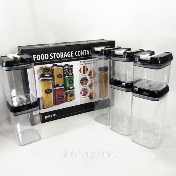 Органайзер для зберігання спецій FOOD Storage Container Set, Прозорі контейнери для спецій FB-89 | Зображення 5