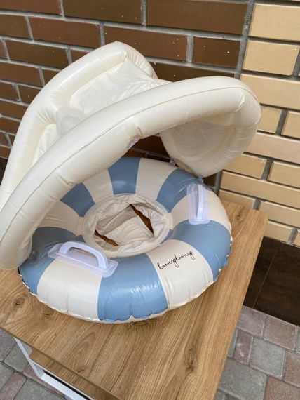 Надувне коло з трусиками та дахом для захисту від сонця Блакитний | Зображення 2