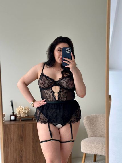 Чорний комплект білизни PLUS SIZE | Зображення 1