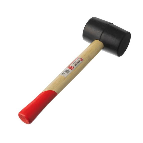Киянка гумова 450 г, чорна INTERTOOL HT-0237 | Зображення 1
