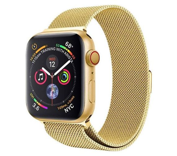 Міланський сітчастий ремінець Primo для Apple Watch 42mm / 44mm / 45mm - Gold