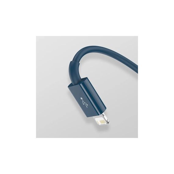 Дата кабель USB 2.0 AM to Lightning + Micro 5P + Type-C 1.5m 3.5A blue Baseus (CAMLTYS-03) | Зображення 8