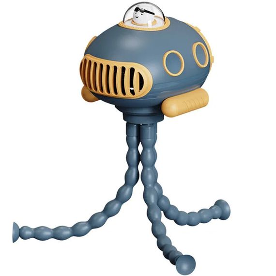 Мультифункціональний вентилятор Submarine F18 with music and battery 4000 mAh Green