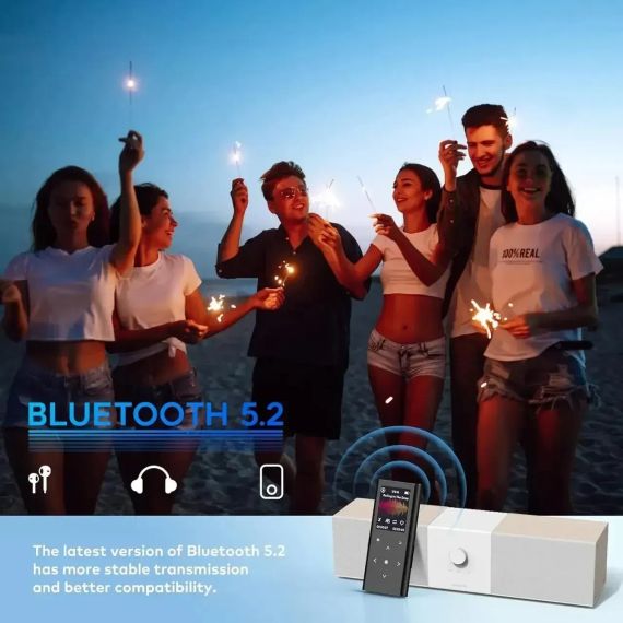 MP3-плеєр ZOOAOXO M600 — Bluetooth 5.2, 64 ГБ, FM-радіо, диктофон, HD-динамік, міні-дизайн | Зображення 3