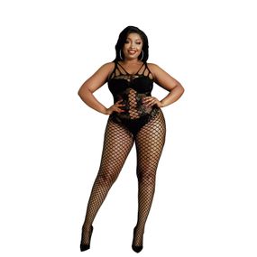 Боді Moonlight Model 04 Black, Plus size