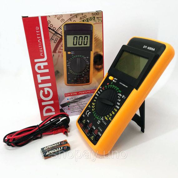Мультиметри для роботи Digital Multimeter DT9205A, Мультиметр із функцією захисту від перевантаження ZH-62 | Зображення 4