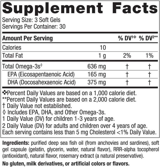Омега-3, ДГК і ЕПК для дітей 3-6 років, DHA Xtra, Nordic Naturals, смак ягід, 636 мг, 90 гелевих міні капсул | Зображення 1