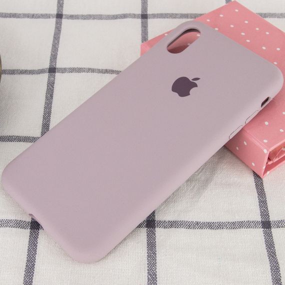 Чехол Silicone Case Full Protective (AA) для Apple iPhone XR (6.1") Серый / Lavender | Зображення 1