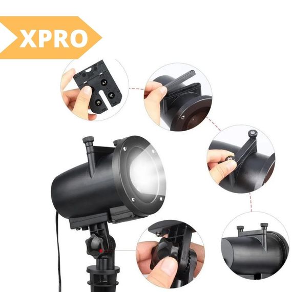 Лазерний Проектор XPRO Star Shower projection outdoor light halloween YU120 чорний (GR- 63_433) | Зображення 1