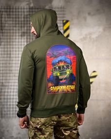 Мілітарі Худі Не для слабких oliva РП7397