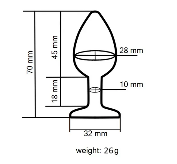 Силіконова анальная пробка EGZO - Silicone Pink Round Plug Black, size S Sex Aura | Зображення 2