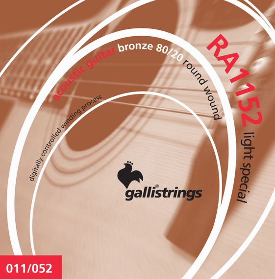 Струни для акустичної гітари Gallistrings RA1152 (.011-.052), LIGHT SPECIAL, Bronze 80/20