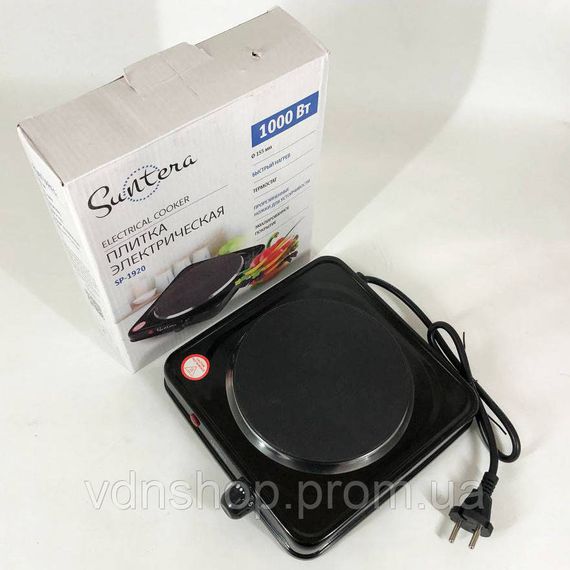 Плита бытовая переносная Suntera SP-1920 1000 w, Плита электрическая настольная электроплитка OT-15 | Зображення 3