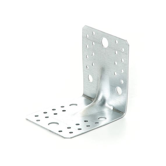 Угольник универсальный с усиленным ребром 105х105х90х2.0мм оц. (пачка, кратно 5шт) APRO