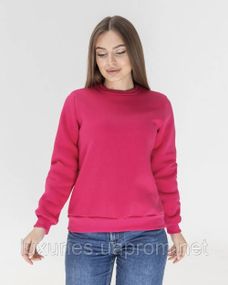 Жіночий теплий світшот, теплий зимовий світшот, модний зимовий светр — 12 кольорів на вибір Малиновий