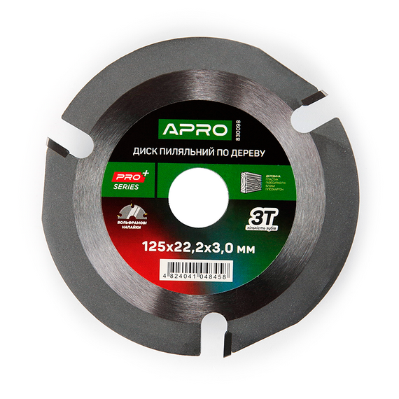 Диск пильный по дереву с твердосплавными напайками 125х22.2мм 3Т APRO