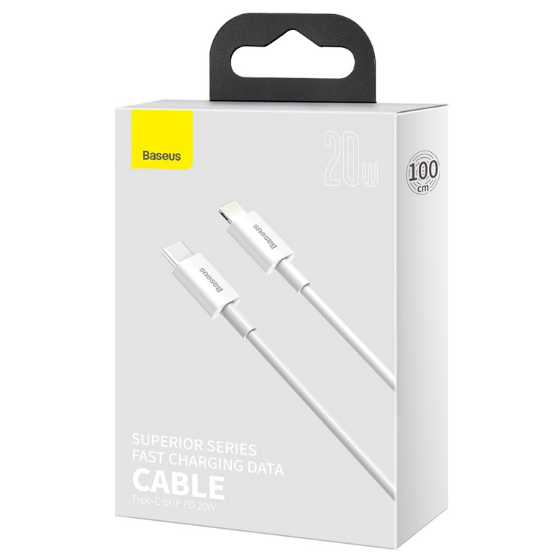 Кабель USB PD Lightning/Type-C BASEUS CATLYS-02 20W 0,25м білий | Зображення 6