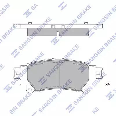 Колодки гальмівні дискові TOYOTA RX350, RX450H 10- задн. (SANGSIN), SANGSIN (SP1458)