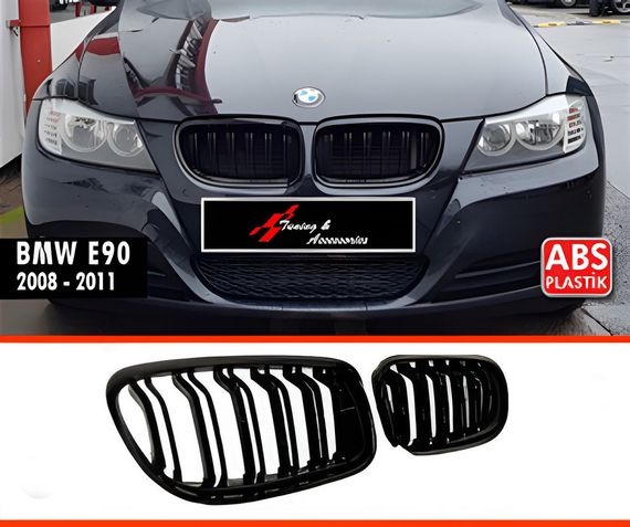 Ніздрі M-Look (для E-90/91, 2008-2011, чорний глянець) для BMW 3 серія E-90/91/92/93 рр