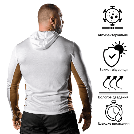 Лонгслів Chiton Air Hood Білий (8062), XL | Зображення 2