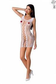 Откровенное платье-сетка Passion BS073 white sexstyle