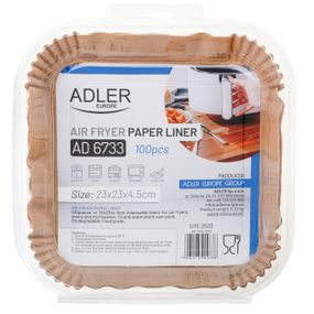 Бумажные формы для аэрогриля Adler AD 6733 23×23 см 100 шт для духовки и СВЧ