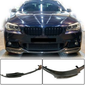 Накладка на передній бампер Lip V1 (для F10 M-Sport, Карбон) для BMW 5 серія F-10/11/07 2010-2016 рр