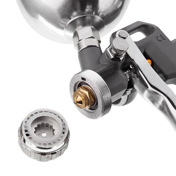 Фарбопульт пневматичний HP, форсунка 1.5 мм, верхній металевий бачок 600 мл, 5bar INTERTOOL PT-02051 | Зображення 4