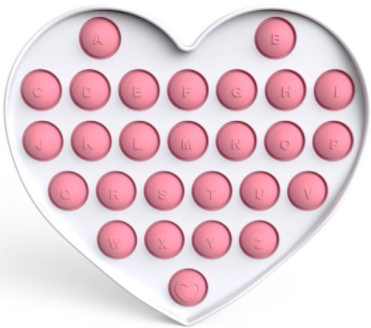 Pop it з малюнком Поп ит с рисунком Игрушка антистресс Пупырка Поп іт Сімпл Дімпл Simple Dimple Сердце 5