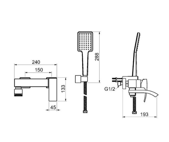 Змішувач для ванни Gappo G3207-8 | Зображення 6