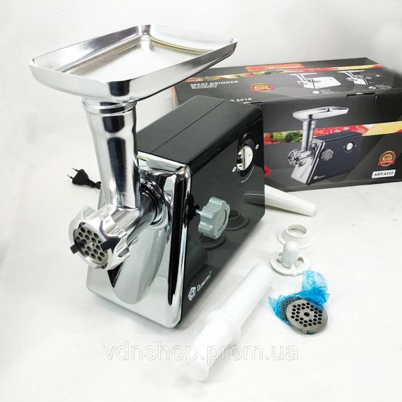 Электрическая настольная мясорубка с насадками, Мощная электрическая мясорубка с реверсом WM-96 | Зображення 3