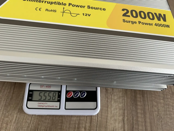 Чистый синусоидальный инвертор (12v 220v) преобразователь 2000 Вт с функцией зарядки АКБ UPS | Зображення 5