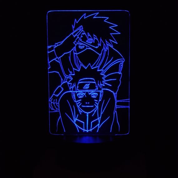Акриловий світильник-нічник Наруто 5 синій tty-n000234