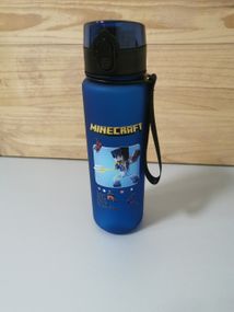 Пляшка поїльник Minecraft 650 мл в Синій малюнок №2