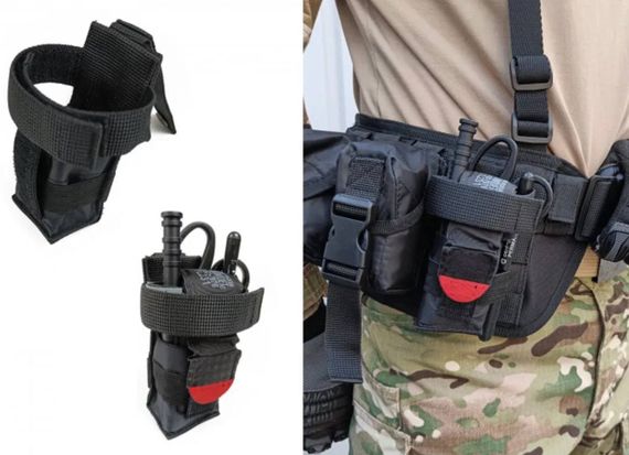 Підсумок під турнікет чорний (MOLLE, CAT, підсумок на розгрузку, жилет, РПС) 15х5 см | Зображення 1