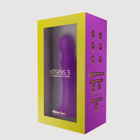 Фалоімітатор термореактивний Adrien Lastic Hitsens 3 фіолетовий Sex Aura | Зображення 3