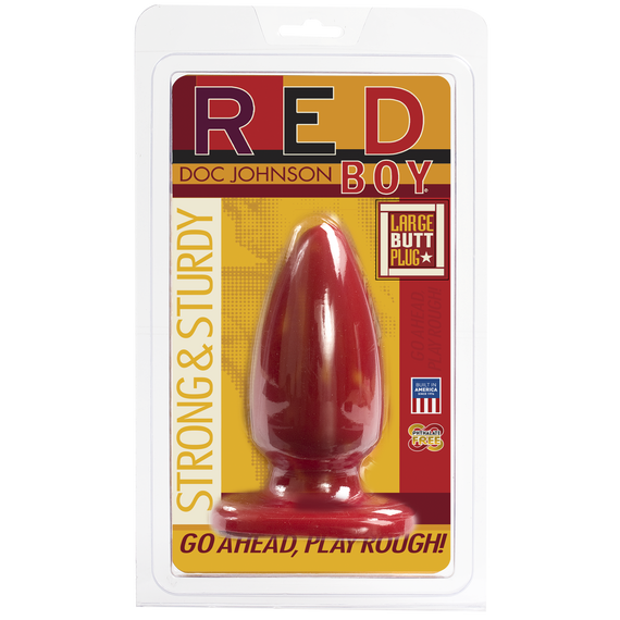 Анальна пробка-втулка Doc Johnson Red Boy - Large 5 Inch, макс. діаметр 5,5 см | Зображення 1