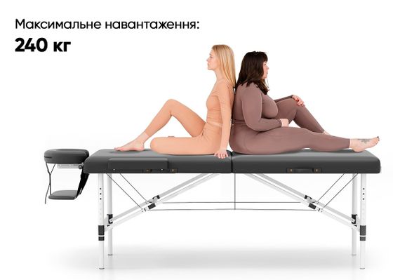 Масажний стіл EasyFit ZenRest-2 кушетка складана Чорна в чохлі (EF-2216-70) | Зображення 2