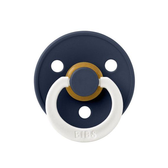 Соска пустушка Bibs Colour deep space Glow 0-6 міс round світиться в темряві