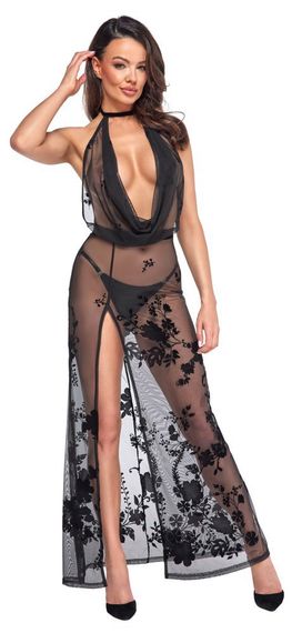 Чорна сукня Noir dress long XL Sex Aura
