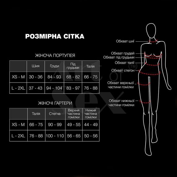 Набір портупея + трусики зі шкіри з ланцюжками Art of Sex - Cross, розмір L-2XL, колір чорний | Зображення 4