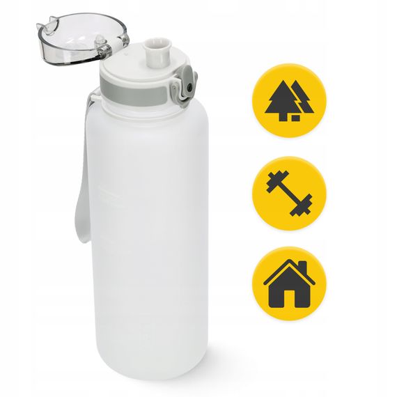 Пляшка для води спортивна 4FIZJO 1000 мл Grey (P-5905973404273) | Зображення 4