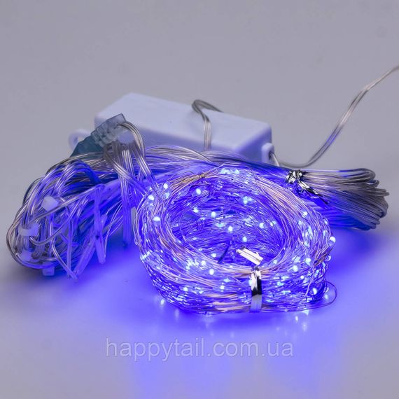 Гирлянда штора светодиодная GarlandoPro Роса 200LED 3х2м 10 линий 8 режимов гирлянда капля росы 173301ML Синий | Зображення 1