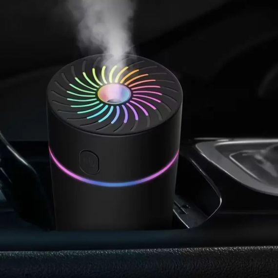 Автомобільний зволожувач повітря з підсвіткою, USB, Чорний/Зволожувач для авто/Аромодифузор у машину | Зображення 7