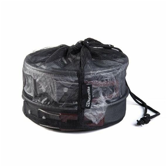 Набір посуду Naturehike 3-4 NH (2 каструлі + кришки + сковорода) carbon (NH15T203-G) | Зображення 2