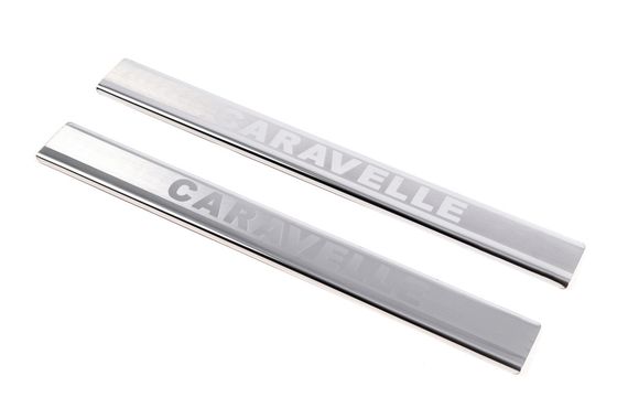 Накладки на дверные пороги VIP (2 шт, сталь) Multivan для Volkswagen T4 Caravelle/Multivan | Зображення 3