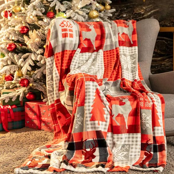 Плед фліс Скандинавські мотиви 150x200 см Love You