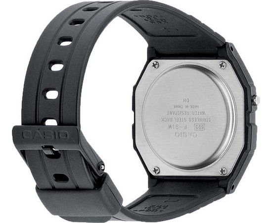 Чоловічі кварцові наручні годинники Casio оригінал Японія Collection F-91W-1YEG | Зображення 2